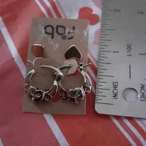 2 tiny beginner heart Valentine's Day earrings bundle